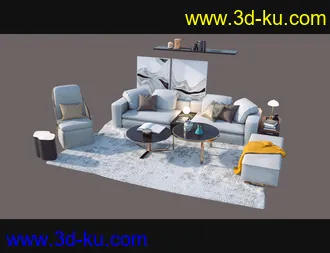 3D打印模型Cecilia House Living Room and Outdoor Furniture的图片