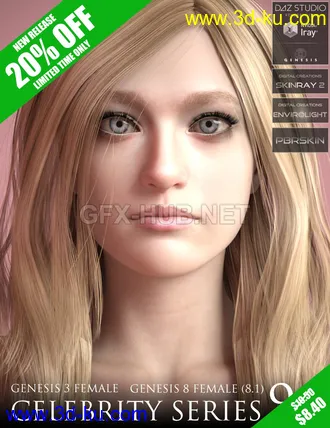 3D打印模型Celebrity Series 90 for Genesis 3 and Genesis 8 Female (8.1)的图片