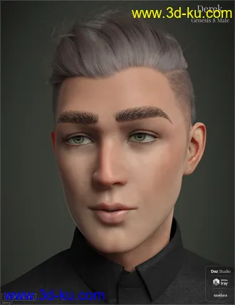 3D打印模型CGI Derek for Genesis 8 Male的图片