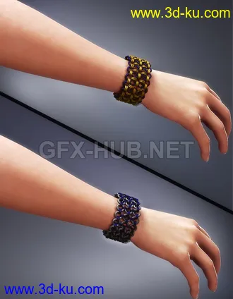 3D打印模型Chainmail Bracelets Anklets for V4的图片