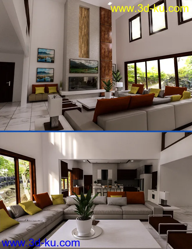 Chef's Kitchen and Living模型的图片1