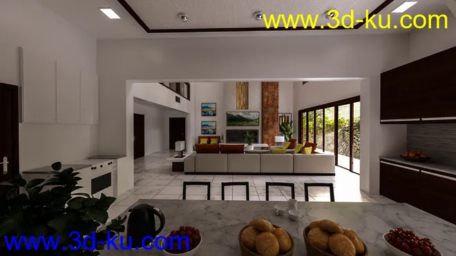 Chef's Kitchen and Living模型的图片2