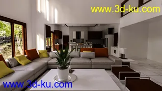 3D打印模型Chef's Kitchen and Living的图片