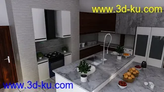 3D打印模型Chef's Kitchen and Living的图片