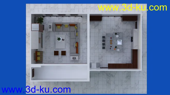 Chef's Kitchen and Living模型的图片9