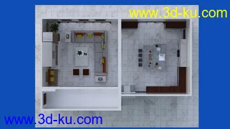 3D打印模型Chef's Kitchen and Living的图片