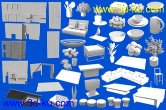 3D打印模型Chef's Kitchen and Living的图片