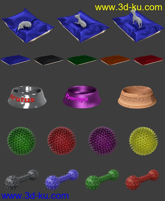 Chihuahua for Daz Dog 8 Clothes Accessories and Poses模型的图片6