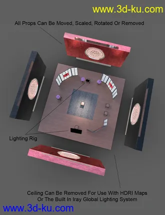 3D打印模型Chinese Studio Set的图片