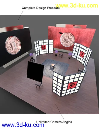 3D打印模型Chinese Studio Set的图片