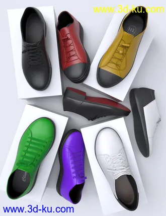 3D打印模型Classic and Walking Shoes for Genesis 8 and 8.1 Males的图片