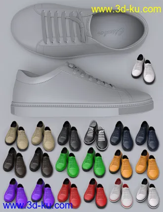 3D打印模型Classic and Walking Shoes for Genesis 8 and 8.1 Males的图片