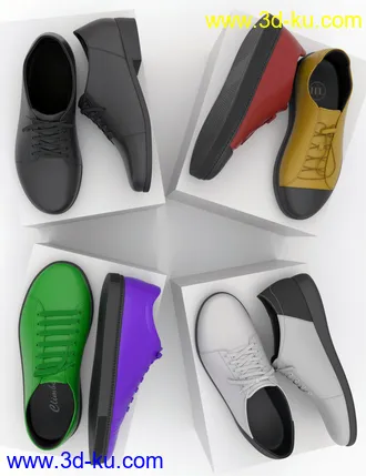 3D打印模型Classic and Walking Shoes for Genesis 8 and 8.1 Males的图片