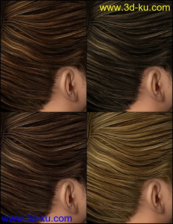 Colors for NJA Ponytail Hair模型的图片3