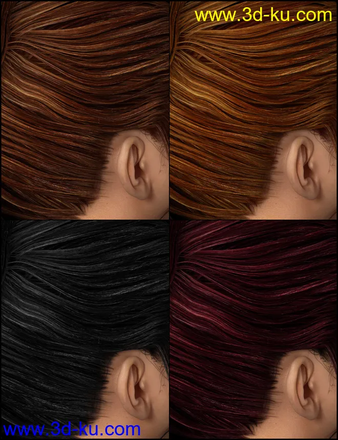 Colors for NJA Ponytail Hair模型的图片5