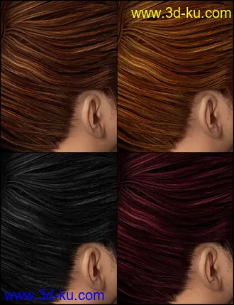 3D打印模型Colors for NJA Ponytail Hair的图片