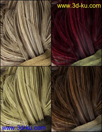 3D打印模型Colors for Viking Male Hair的图片