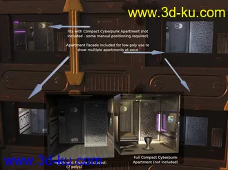 3D打印模型Compact Cyberpunk Apartment Building的图片
