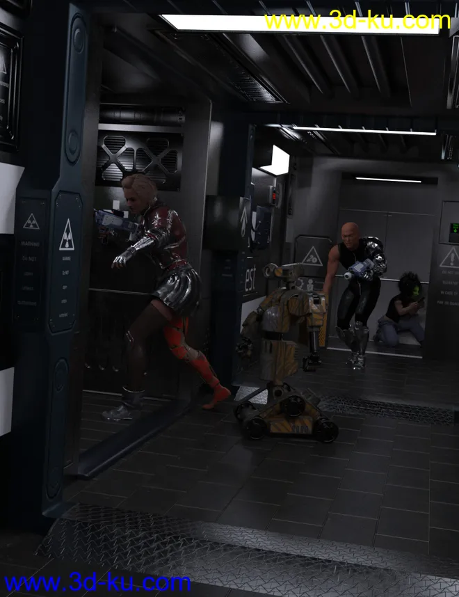 Compact Cyberpunk Apartment Corridor模型的图片1