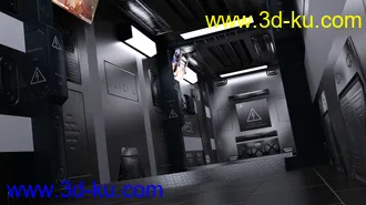 3D打印模型Compact Cyberpunk Apartment Corridor的图片