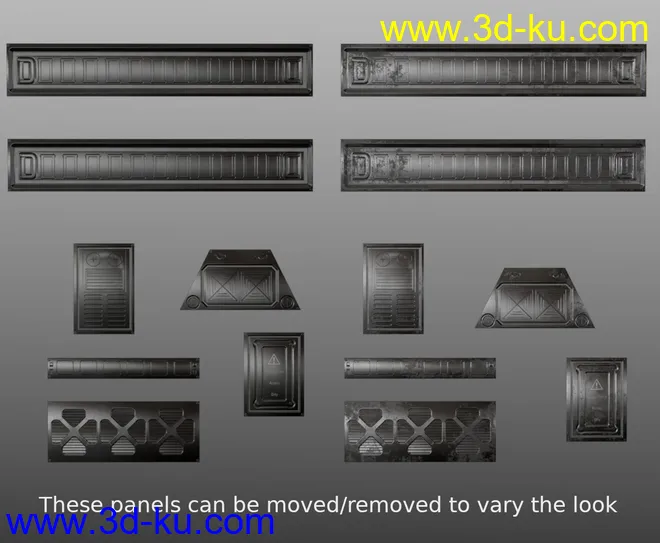 Compact Cyberpunk Apartment Corridor模型的图片7