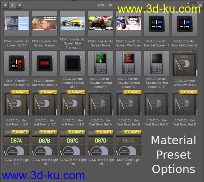 Compact Cyberpunk Apartment Corridor模型的图片8