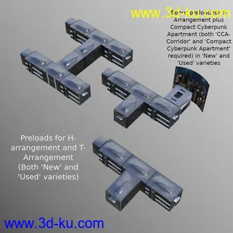 3D打印模型Compact Cyberpunk Apartment Corridor的图片