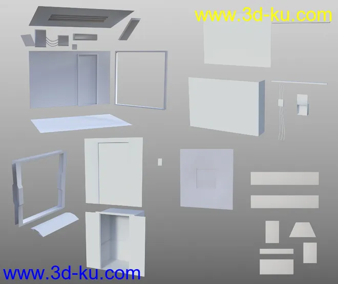 Compact Cyberpunk Apartment Corridor模型的图片12