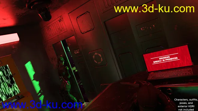 Compact Cyberpunk Apartment Lobby模型的图片2