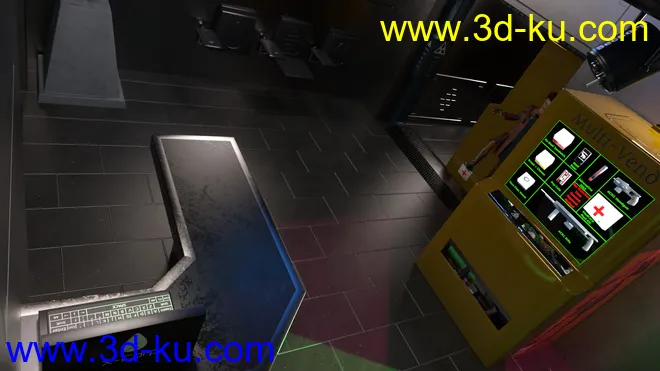 Compact Cyberpunk Apartment Lobby模型的图片4