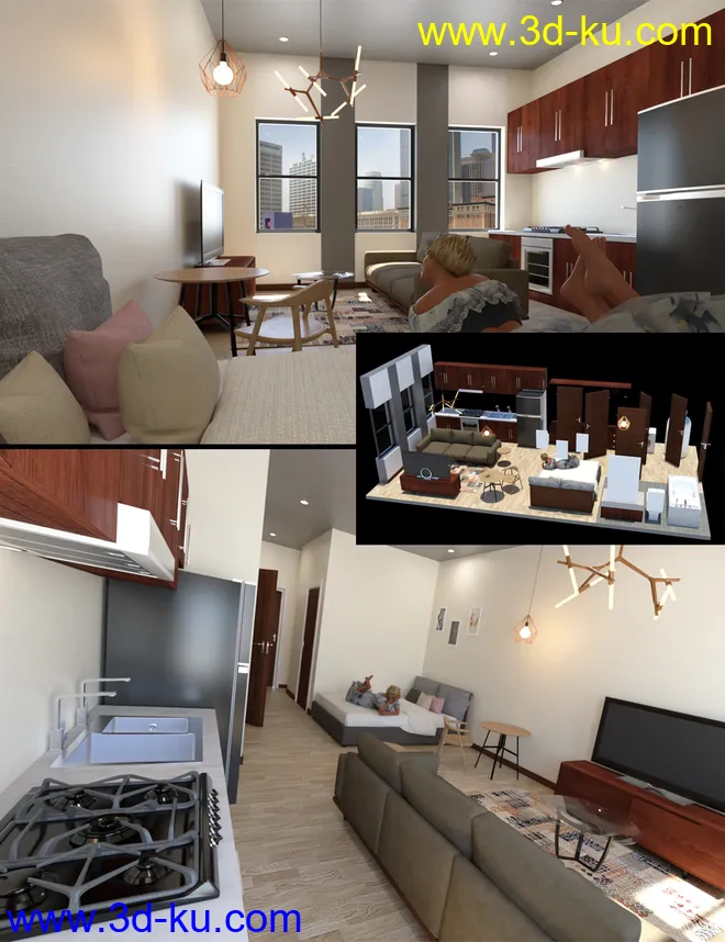 Compact Studio Room模型的图片1