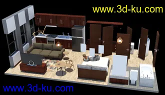 3D打印模型Compact Studio Room的图片