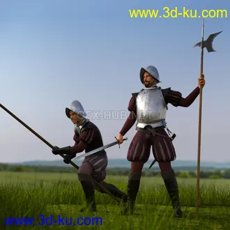 3D打印模型Conquistador Weapons for Genesis 3 Male的图片