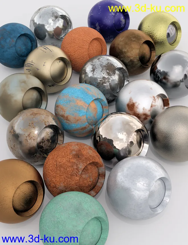 Corroded Metals for Iray模型的图片1