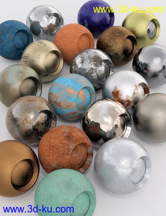 3D打印模型Corroded Metals for Iray的图片