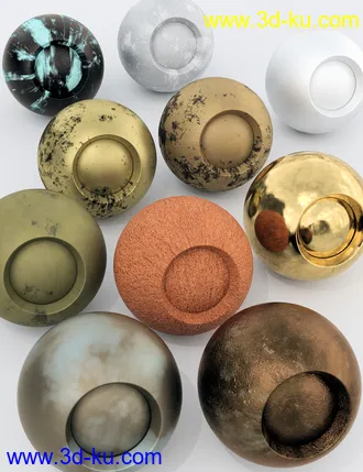 3D打印模型Corroded Metals for Iray的图片