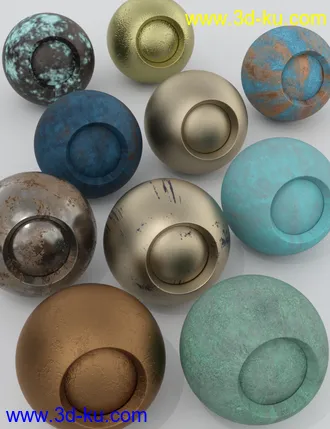 3D打印模型Corroded Metals for Iray的图片