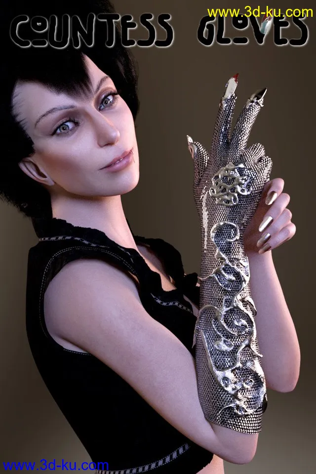 Countess Gloves for Genesis 8 Female模型的图片1