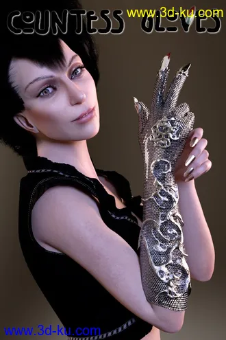 3D打印模型Countess Gloves for Genesis 8 Female的图片