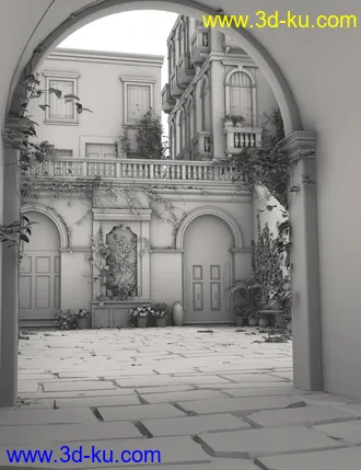 3D打印模型Courtyard Italia的图片
