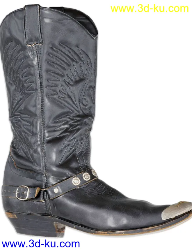 Cowgirl Leather Boots for Genesis 8 Female模型的图片1