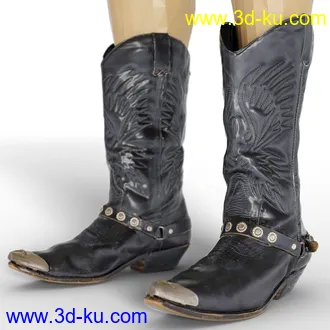 3D打印模型Cowgirl Leather Boots for Genesis 8 Female的图片