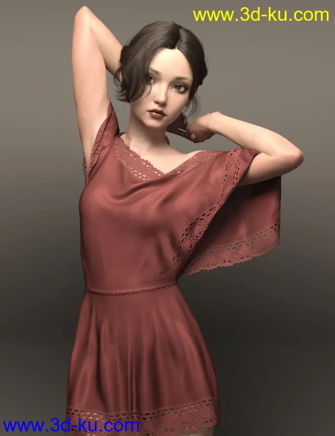 Cui and Cui Hair with Expressions for Genesis 8.1 Female模型的图片4