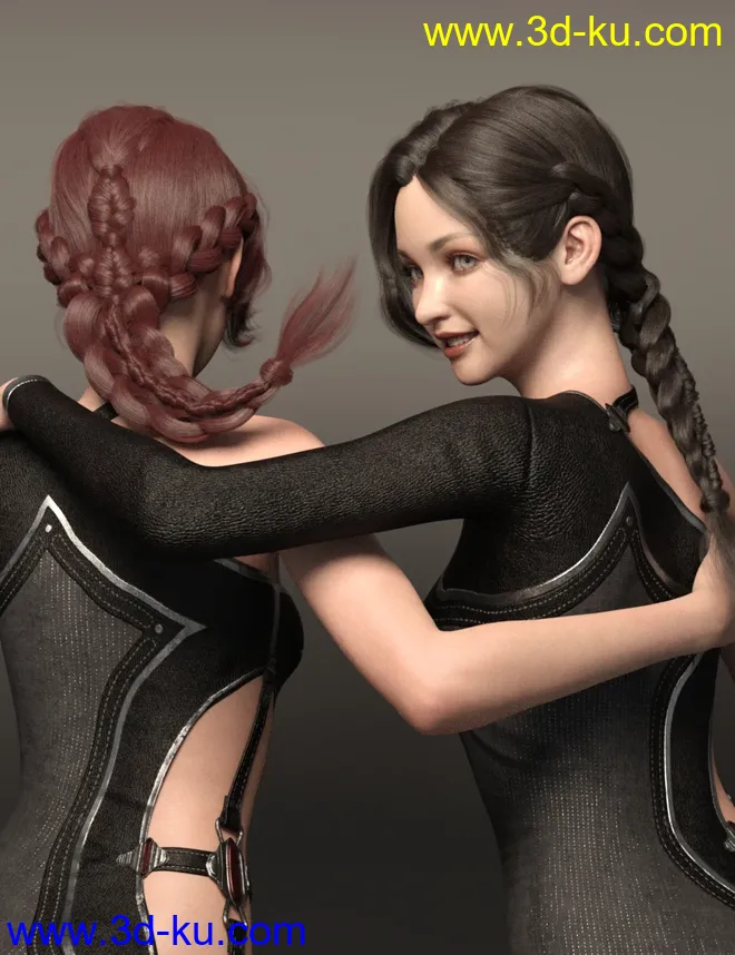 Cui and Cui Hair with Expressions for Genesis 8.1 Female模型的图片7