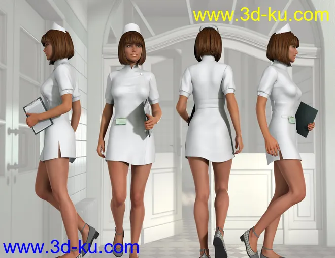 Cure You Nurse Outfit and Props模型的图片2