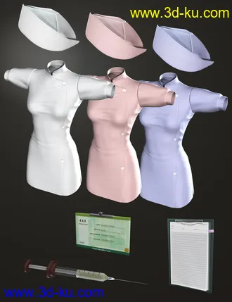 3D打印模型Cure You Nurse Outfit and Props的图片
