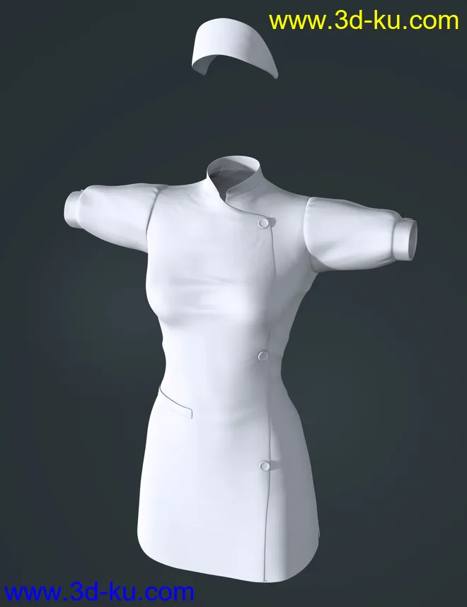 Cure You Nurse Outfit and Props模型的图片4