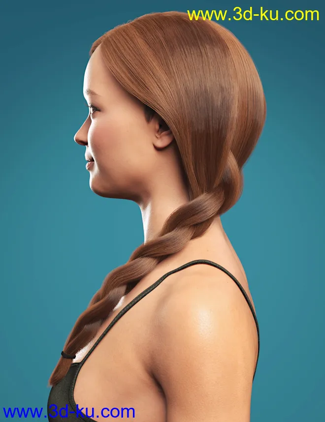 Cute Braids for Genesis 8 and 8.1 Females模型的图片4