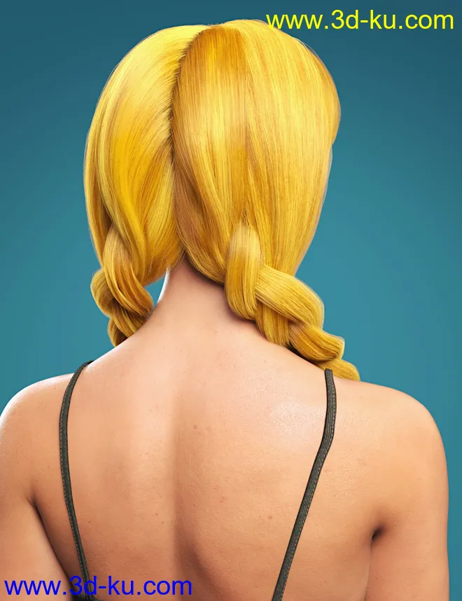 Cute Braids for Genesis 8 and 8.1 Females模型的图片6