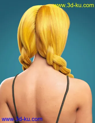 3D打印模型Cute Braids for Genesis 8 and 8.1 Females的图片